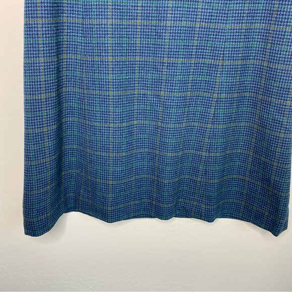 Pendleton Wool Plaid V-Neck Vintage Midi Dress Size L - Picture 5 of 12